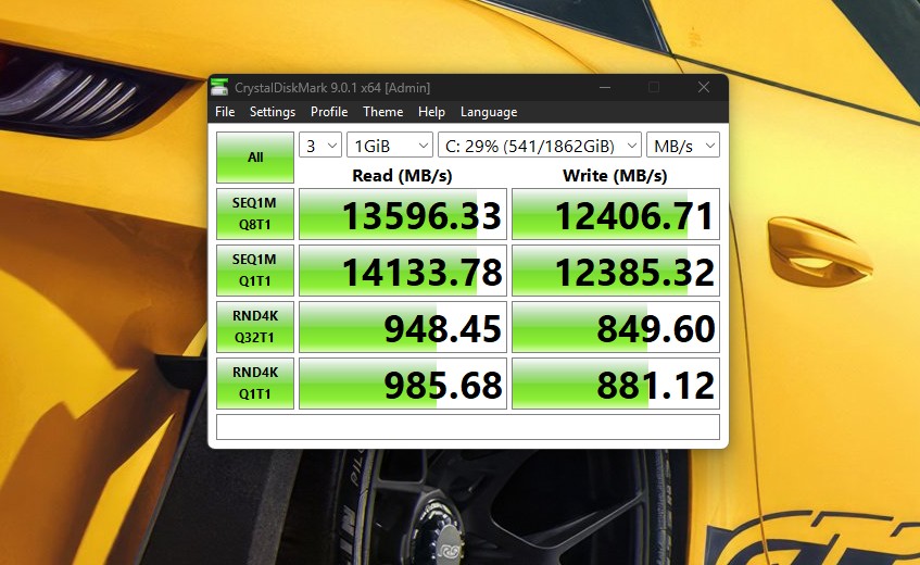 Crucial T705: 14,133 MB/s Read