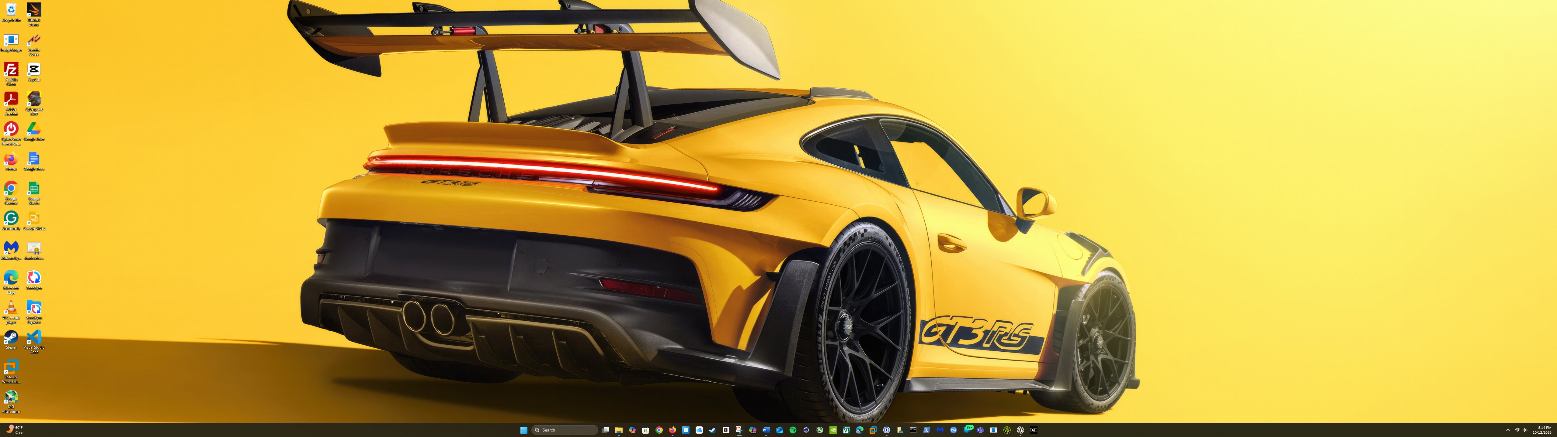 49-inch curved monitor setup